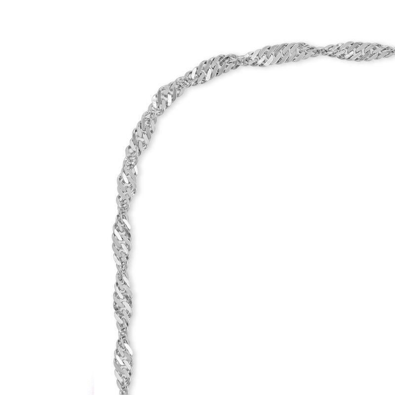Singapore Chain 22"in Sterling Silver (1mm) image number null